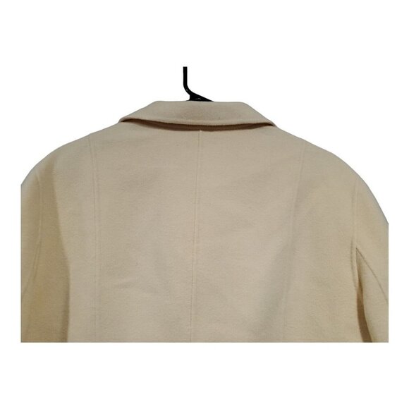 Talbots Women's Yellow Button-Down Wool Angora Rabbit Hair Cashmere Blaz… - Picture 12 of 12